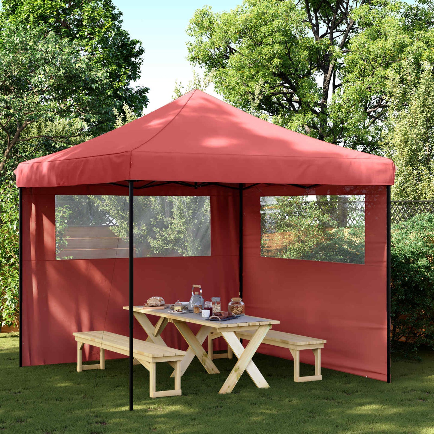 Party Tent 292 x 292 x 315 cm Bordeaux Oxford stof