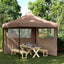 Party Tent 292 x 292 x 315 cm Brun Oxford stof