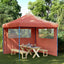 Party Tent 292 x 292 x 315 cm Terrakotta Oxford stof