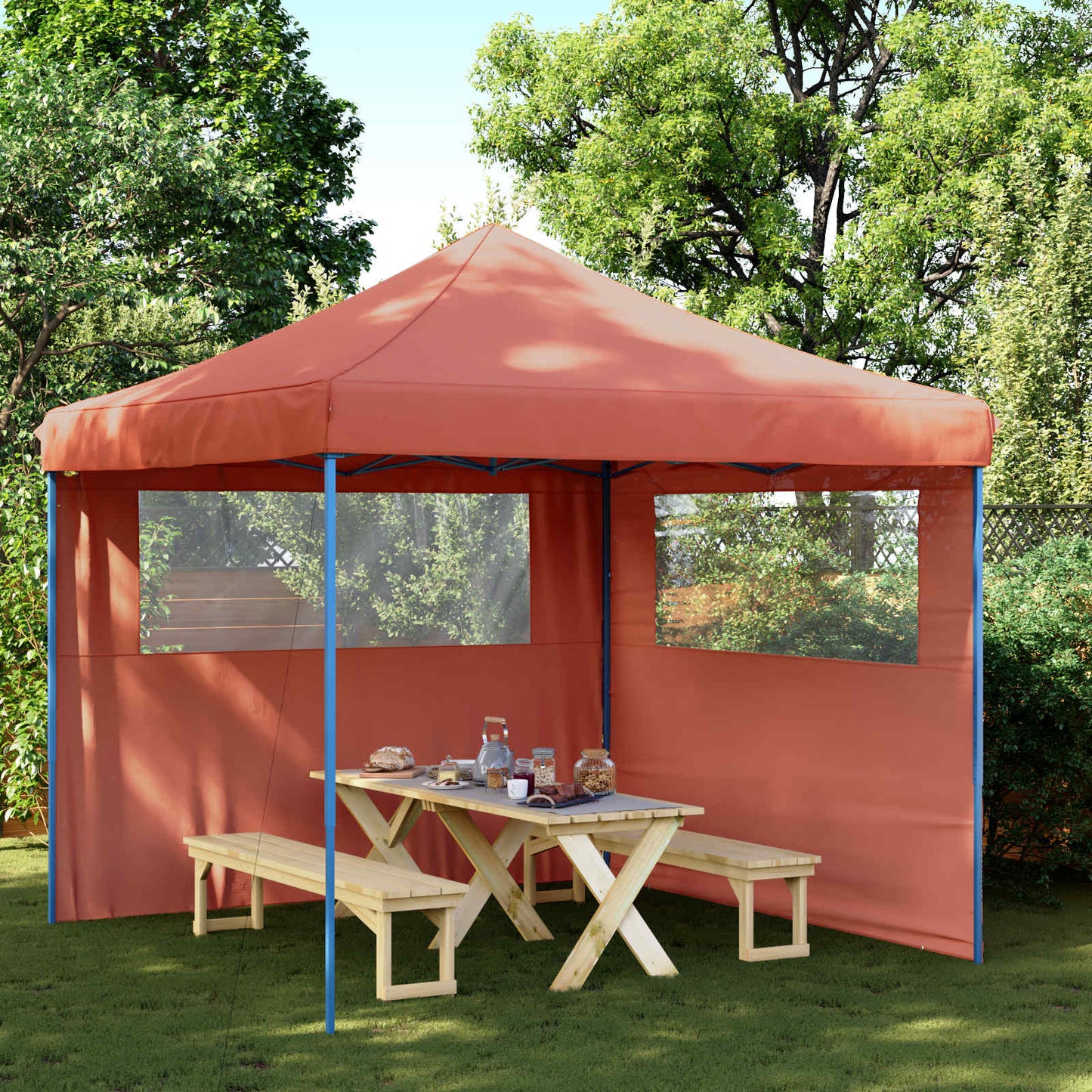 Party Tent 292 x 292 x 315 cm Terrakotta Oxford stof