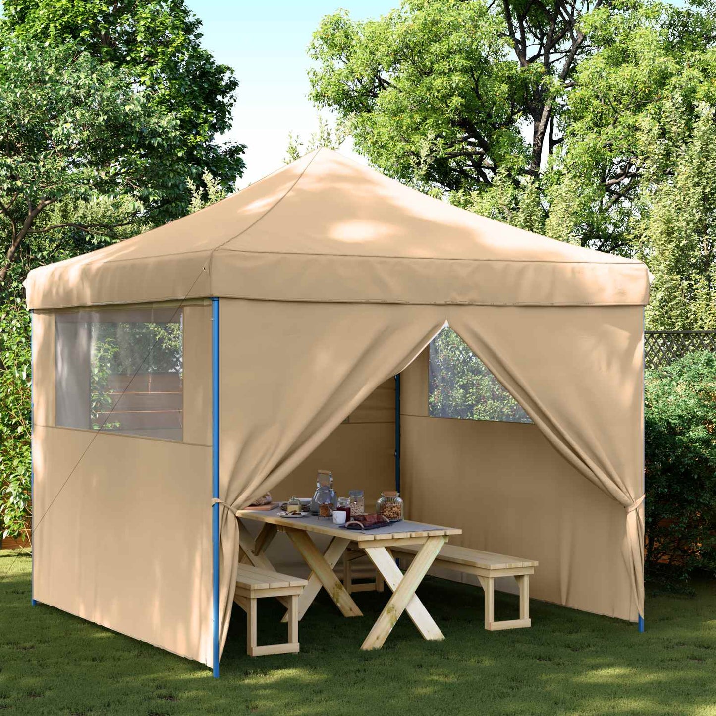 Party Tent 292 x 292 x 315 cm Beige Oxford stof
