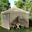 Party Tent 292 x 292 x 315 cm Gråbrun Oxford stof