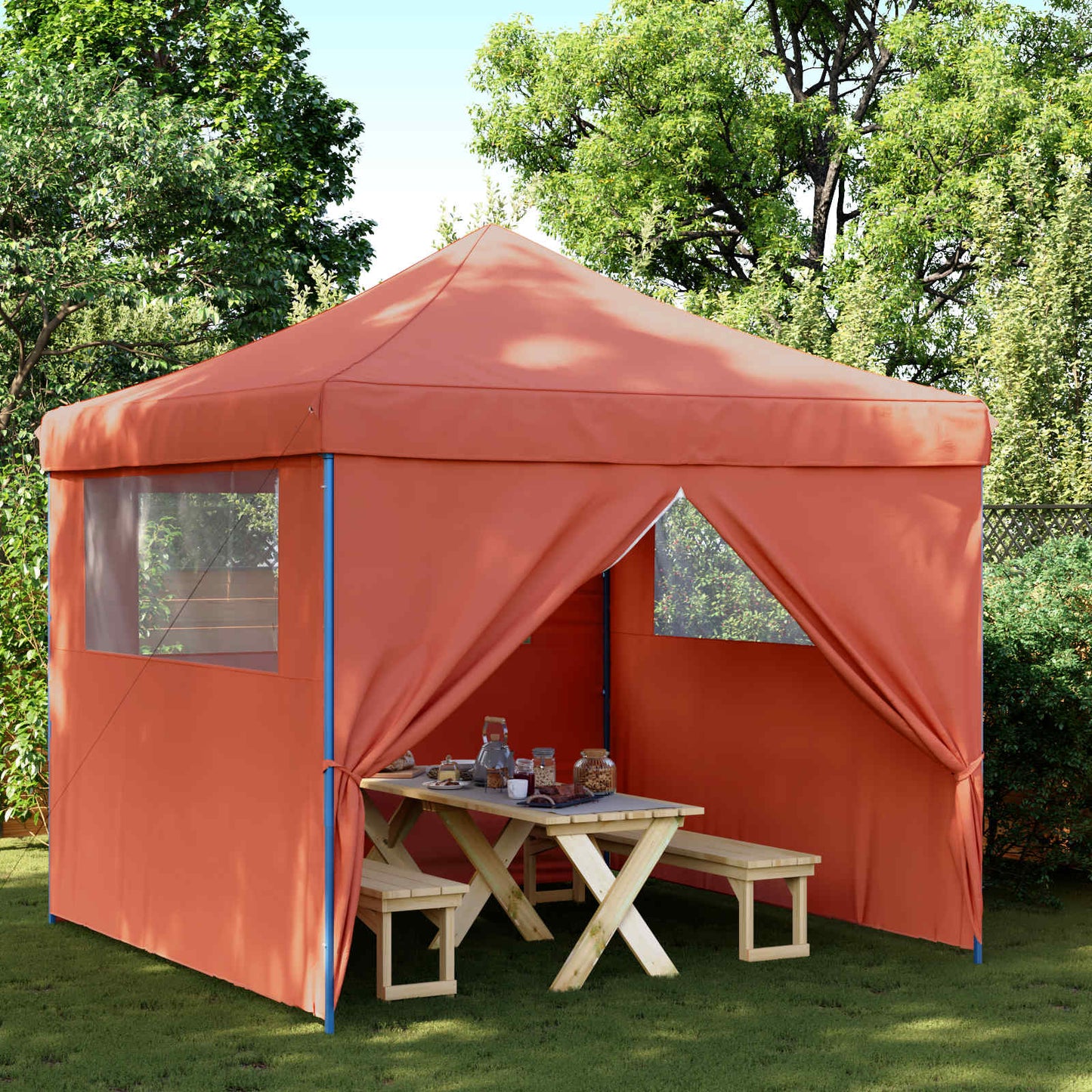 Party Tent 292 x 292 x 315 cm Terrakotta Oxford stof