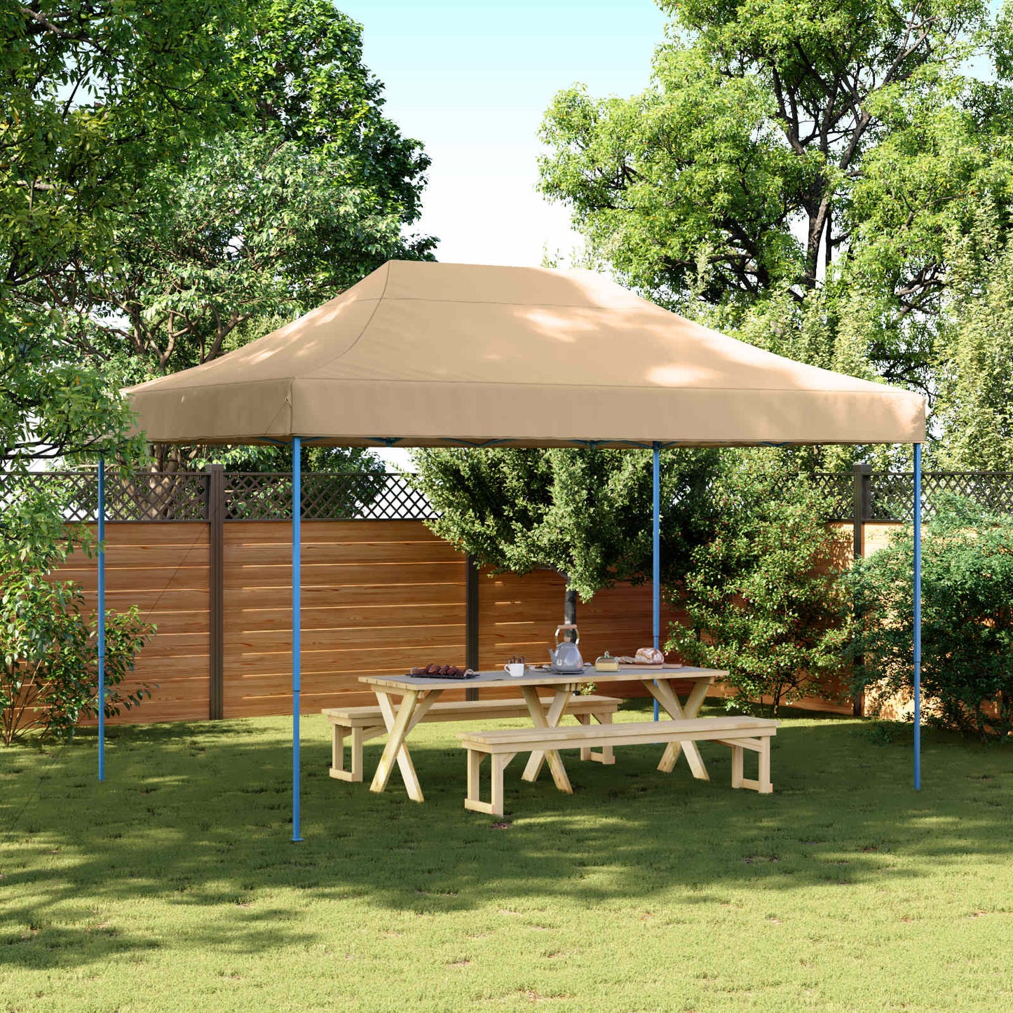Party Tent 279 x 410 x 315 cm Beige Oxford stof