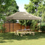 Party Tent 279 x 410 x 315 cm Gråbrun Oxford stof