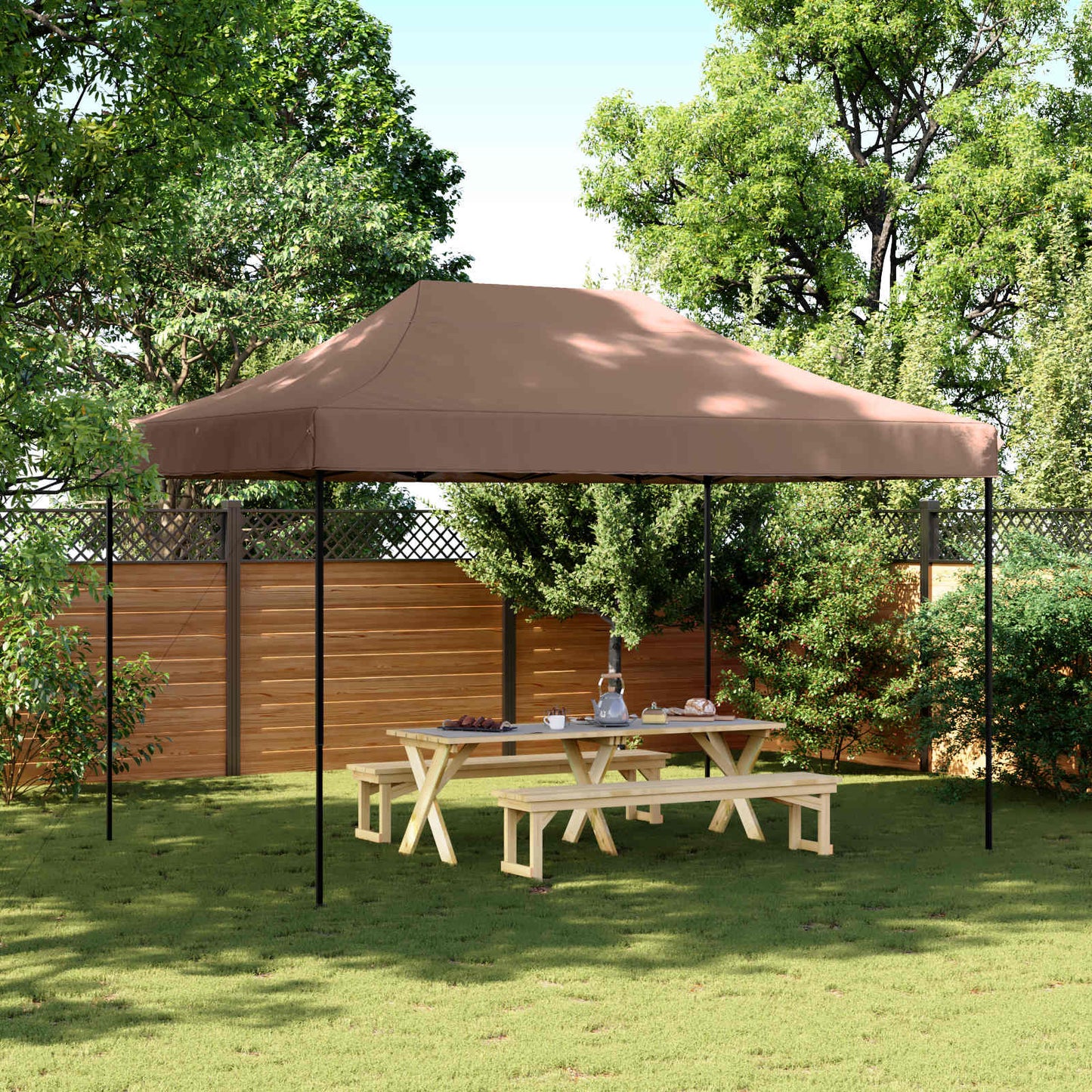 Party Tent 279 x 410 x 315 cm Brun Oxford stof