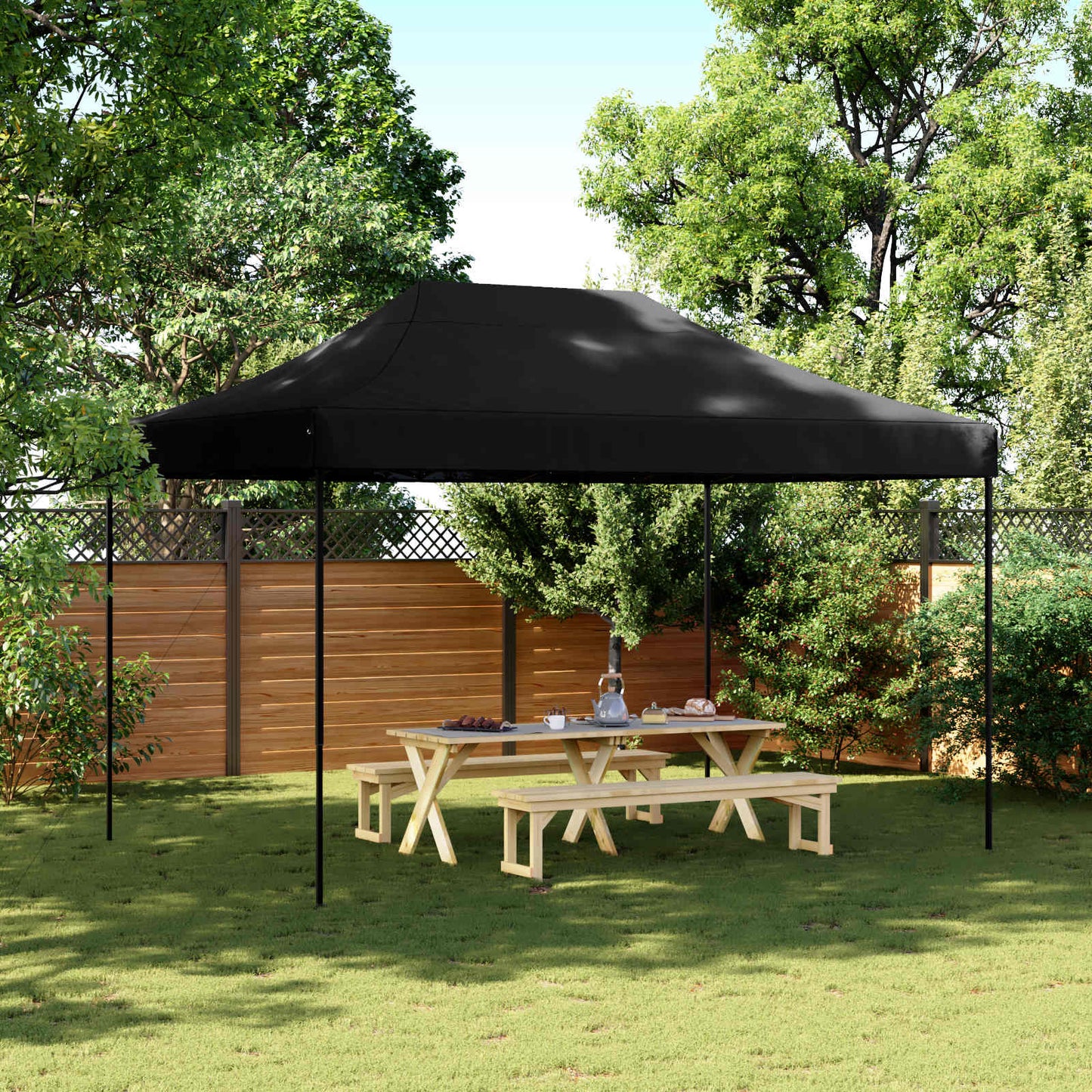 Party Tent 279 x 410 x 315 cm Sort Oxford stof