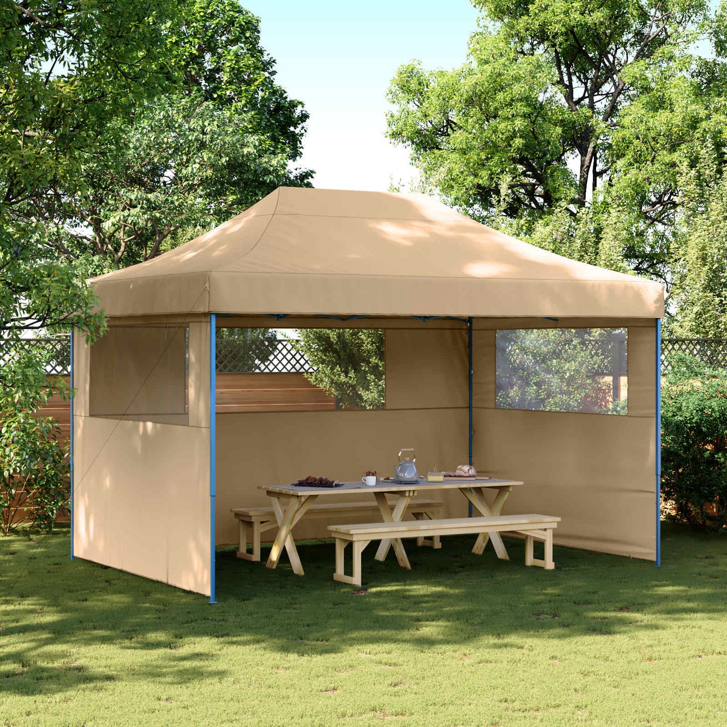 Party Tent 279 x 410 x 315 cm Beige Oxford stof