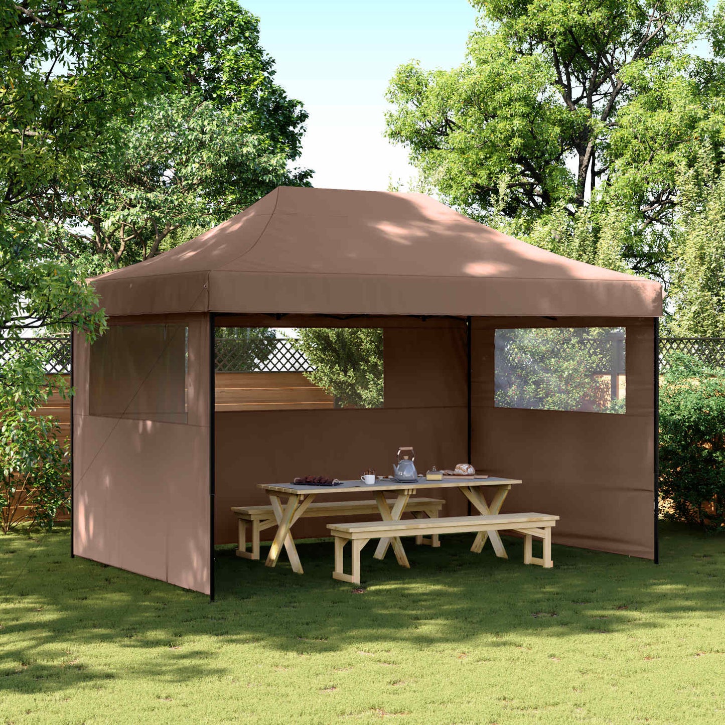Party Tent 279 x 410 x 315 cm Brun Oxford stof