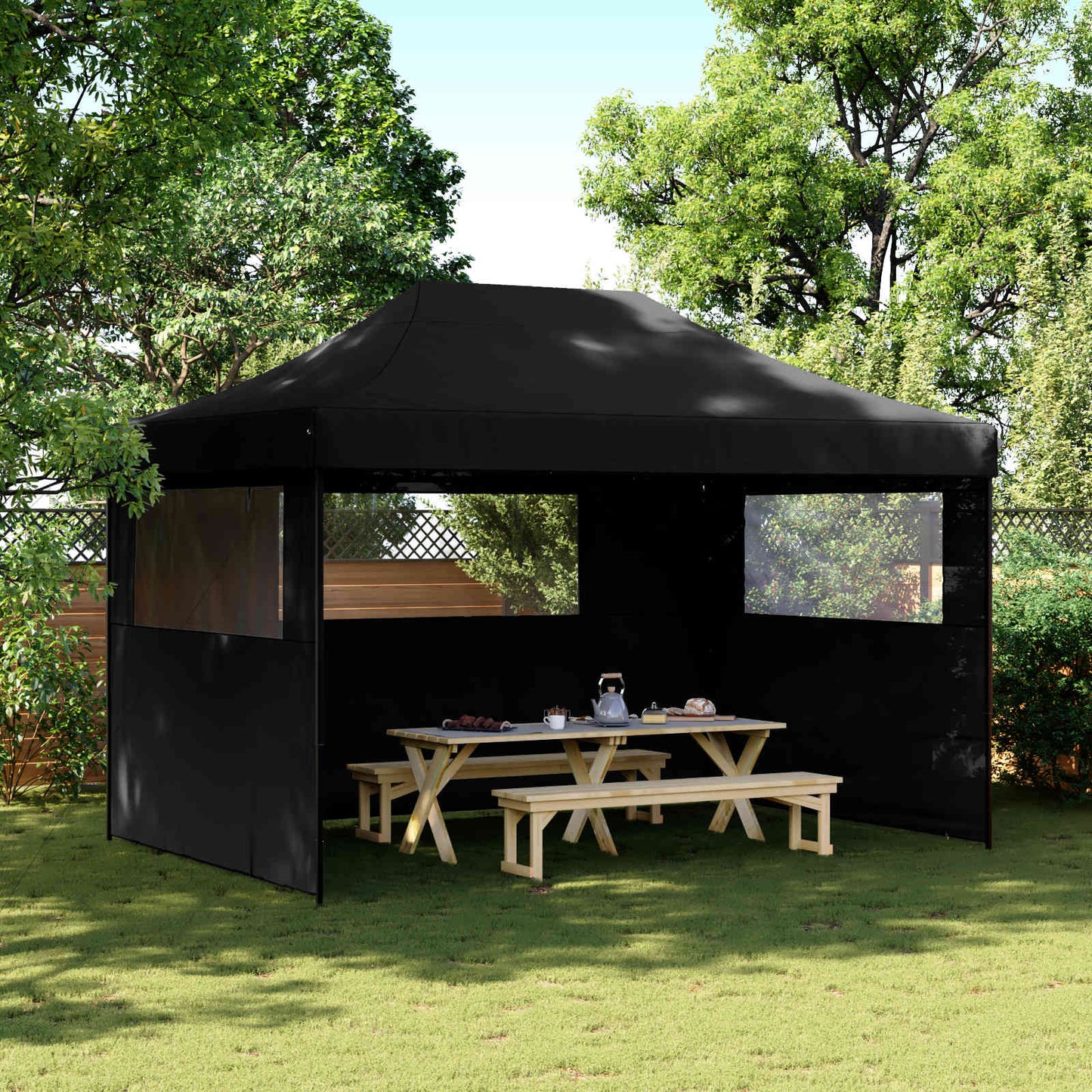 Party Tent 279 x 410 x 315 cm Sort Oxford stof