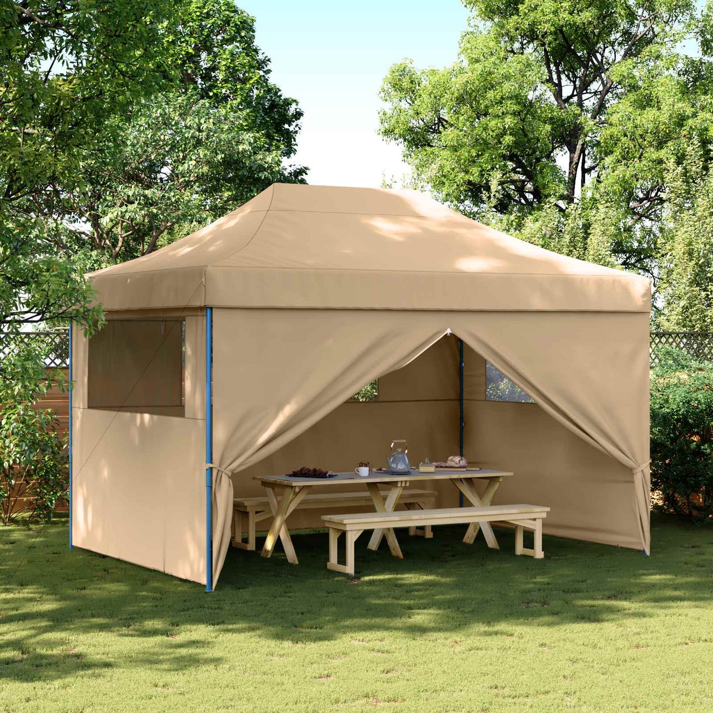 Party Tent 279 x 410 x 315 cm Beige Oxford stof