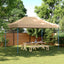 Party Tent 292 x 440 x 315 cm Beige Oxford stof
