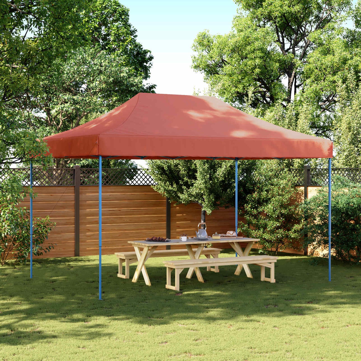 Party Tent 292 x 440 x 315 cm Terrakotta Oxford stof