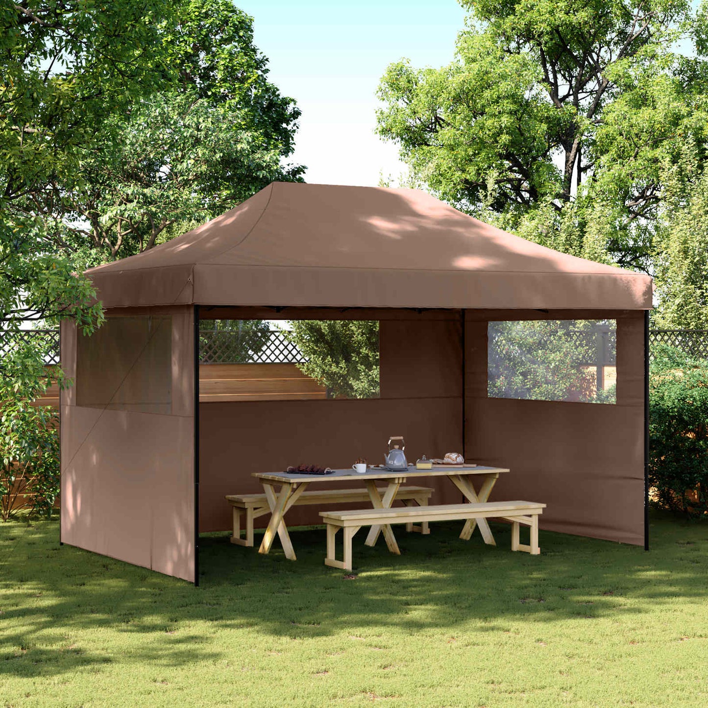 Party Tent 292 x 440 x 315 cm Brun Oxford stof