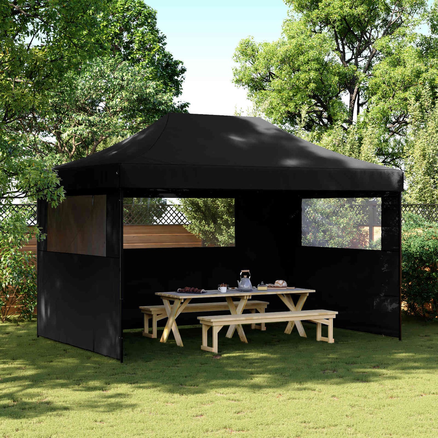 Party Tent 292 x 440 x 315 cm Sort Oxford stof