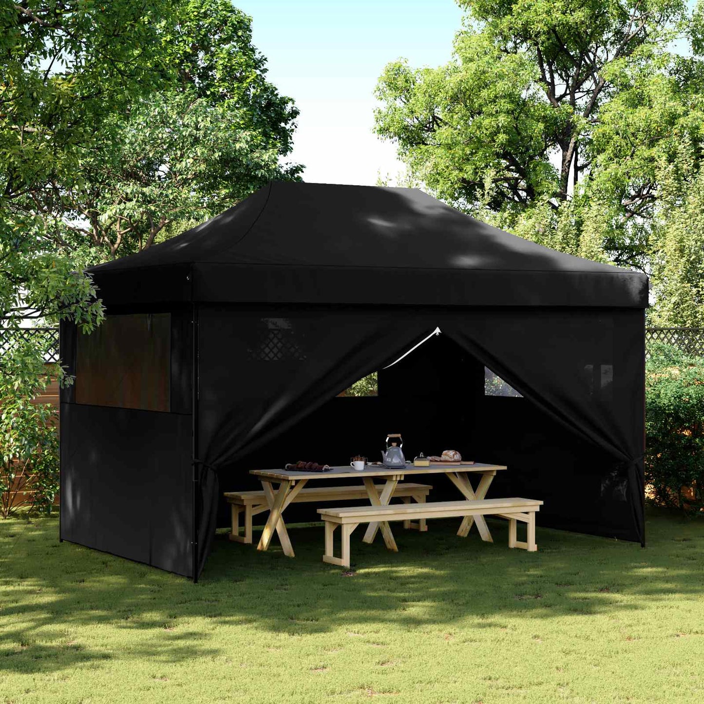 Party Tent 292 x 440 x 315 cm Sort Oxford stof