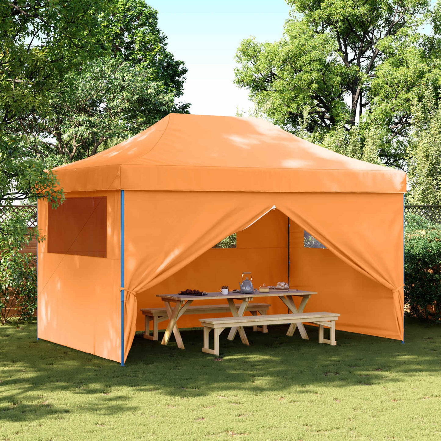 Party Tent 292 x 440 x 315 cm Orange Oxford stof