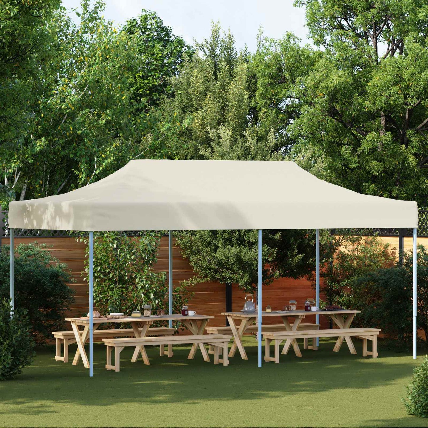 Party Tent Creme 291 x 580 x 315 cm Oxford stof