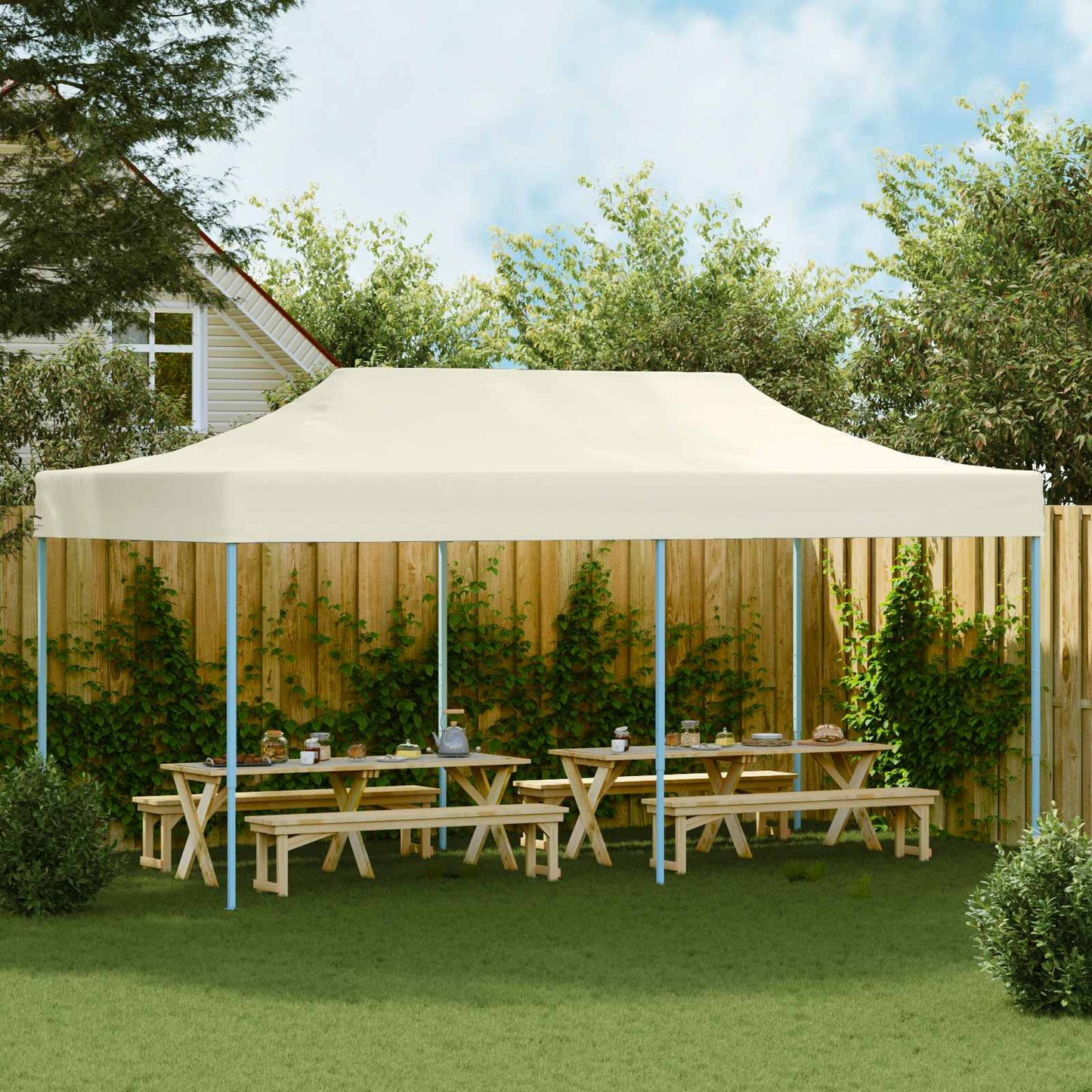 Party Tent Creme 291 x 580 x 315 cm Oxford stof