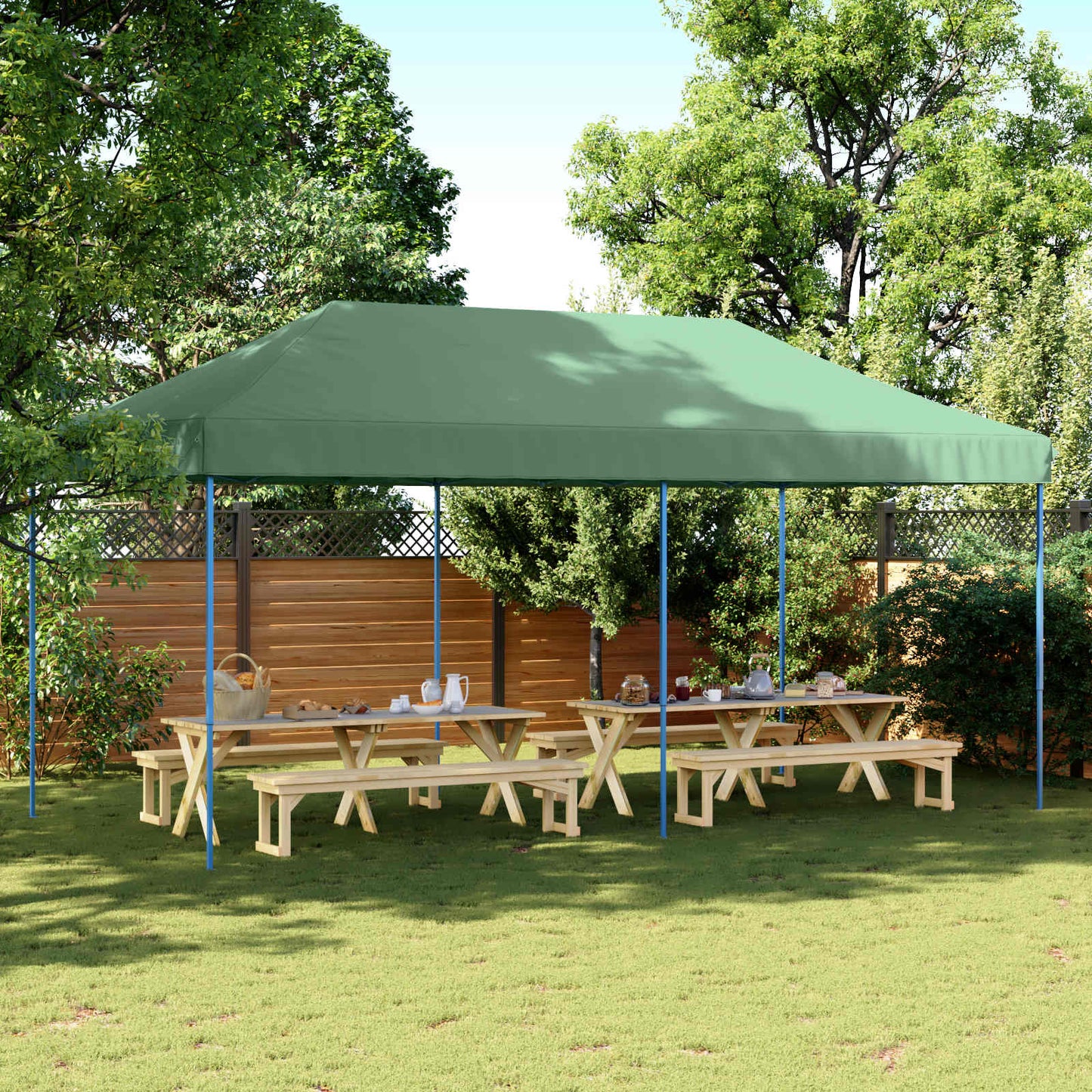 Party Tent 292 x 580 x 315 cm Grøn Oxford stof