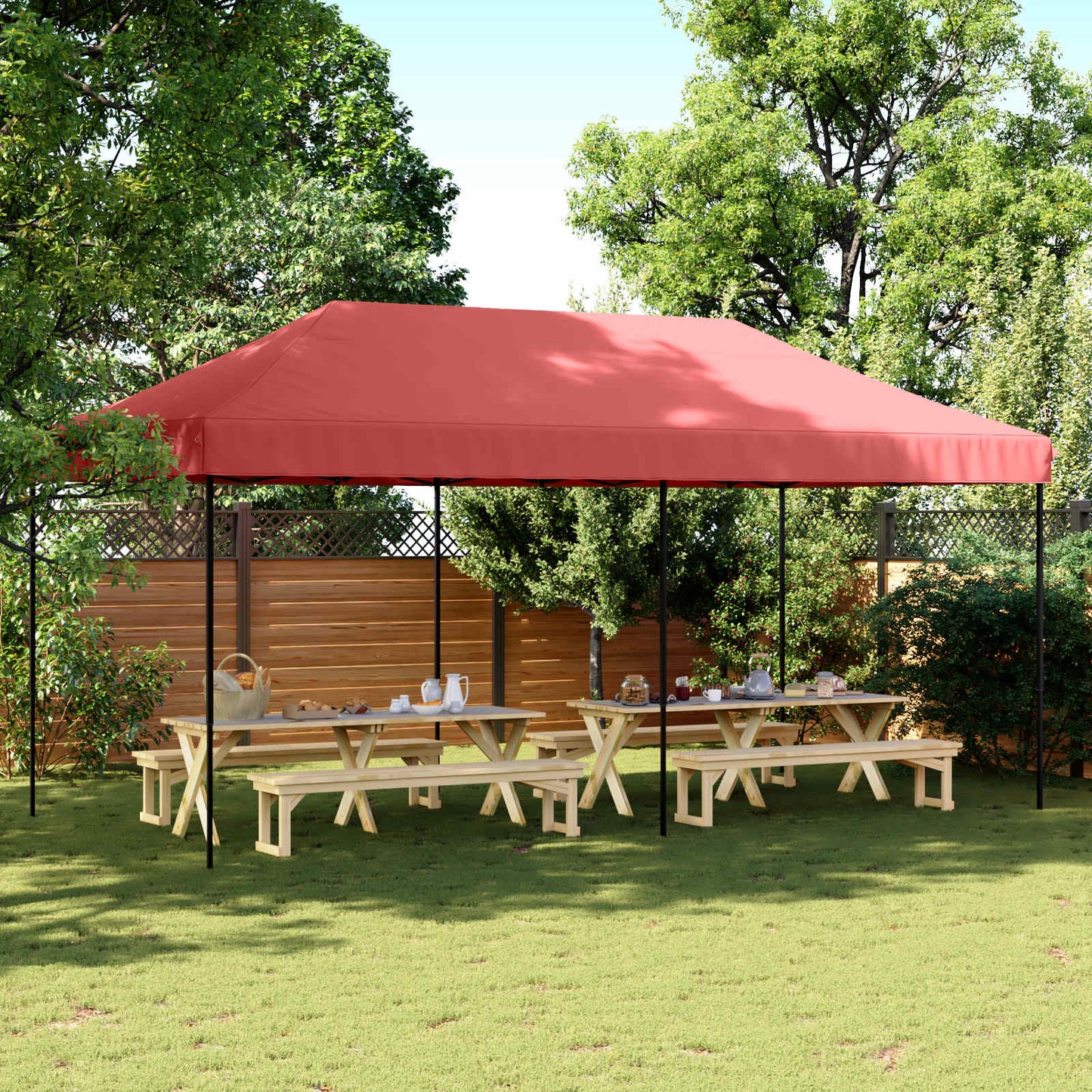 Party Tent 292 x 580 x 315 cm Bordeaux Oxford stof