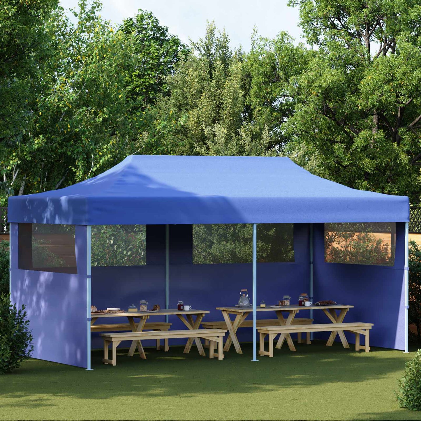 Party Tent 291 x 580 x 315 cm Blå Oxford stof