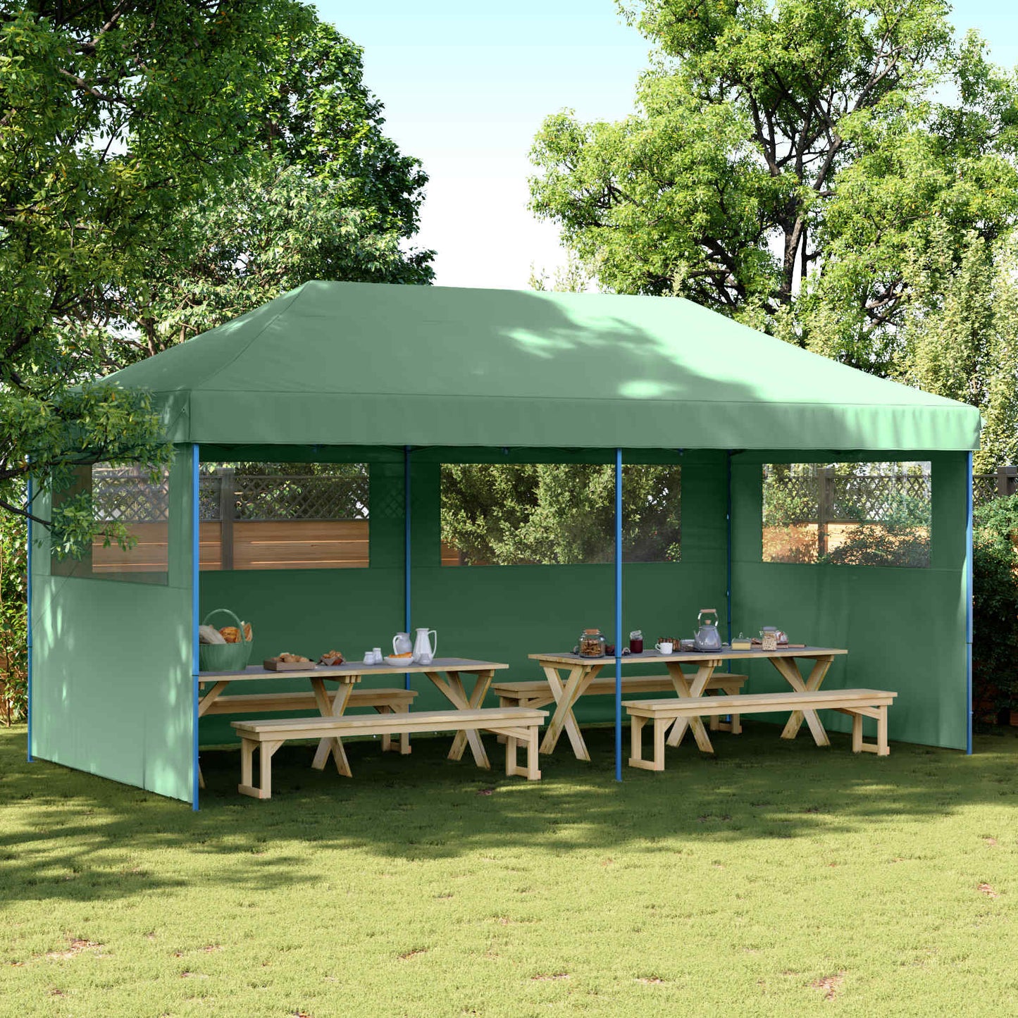 Party Tent 292 x 580 x 315 cm Grøn Oxford stof