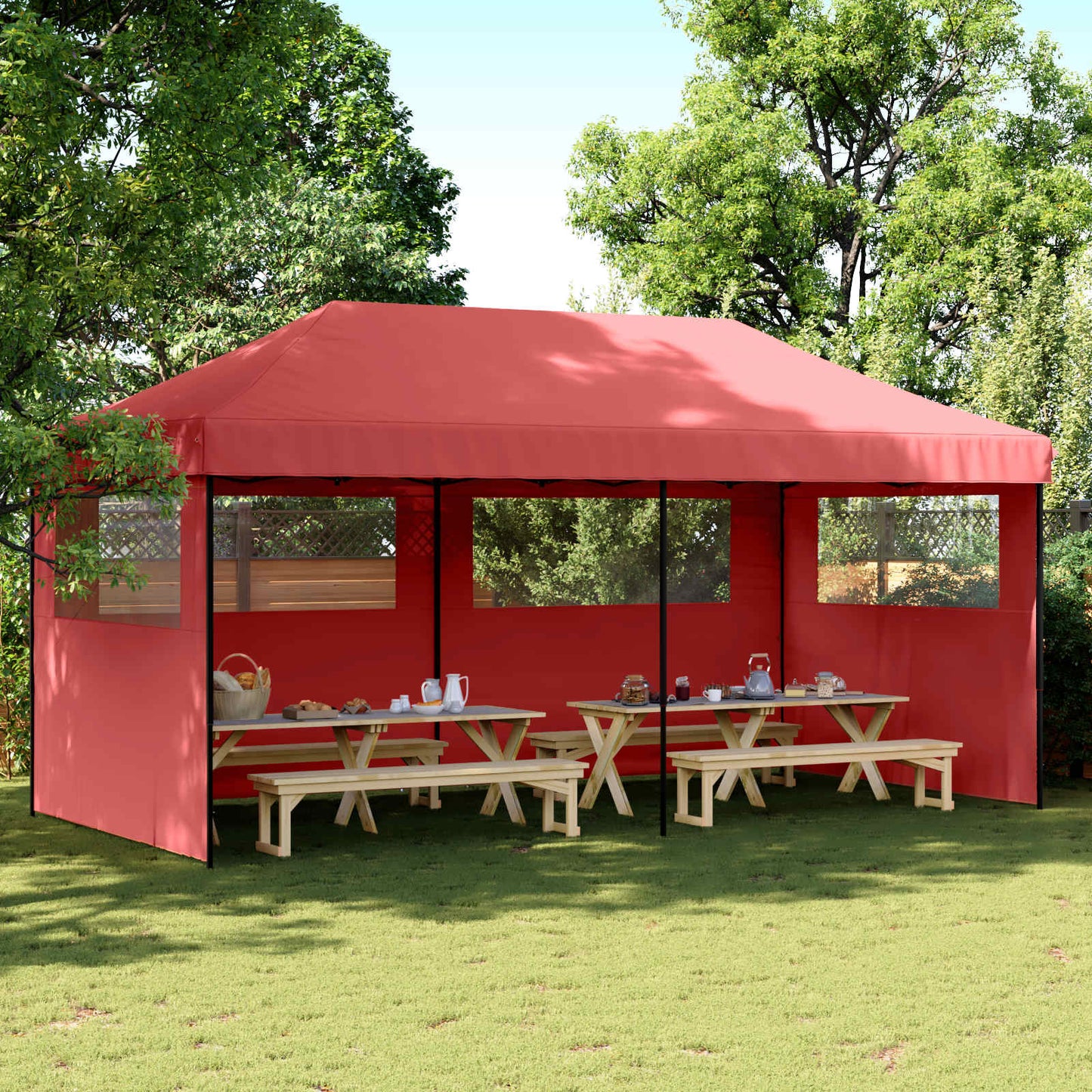Party Tent 292 x 580 x 315 cm Bordeaux Oxford stof
