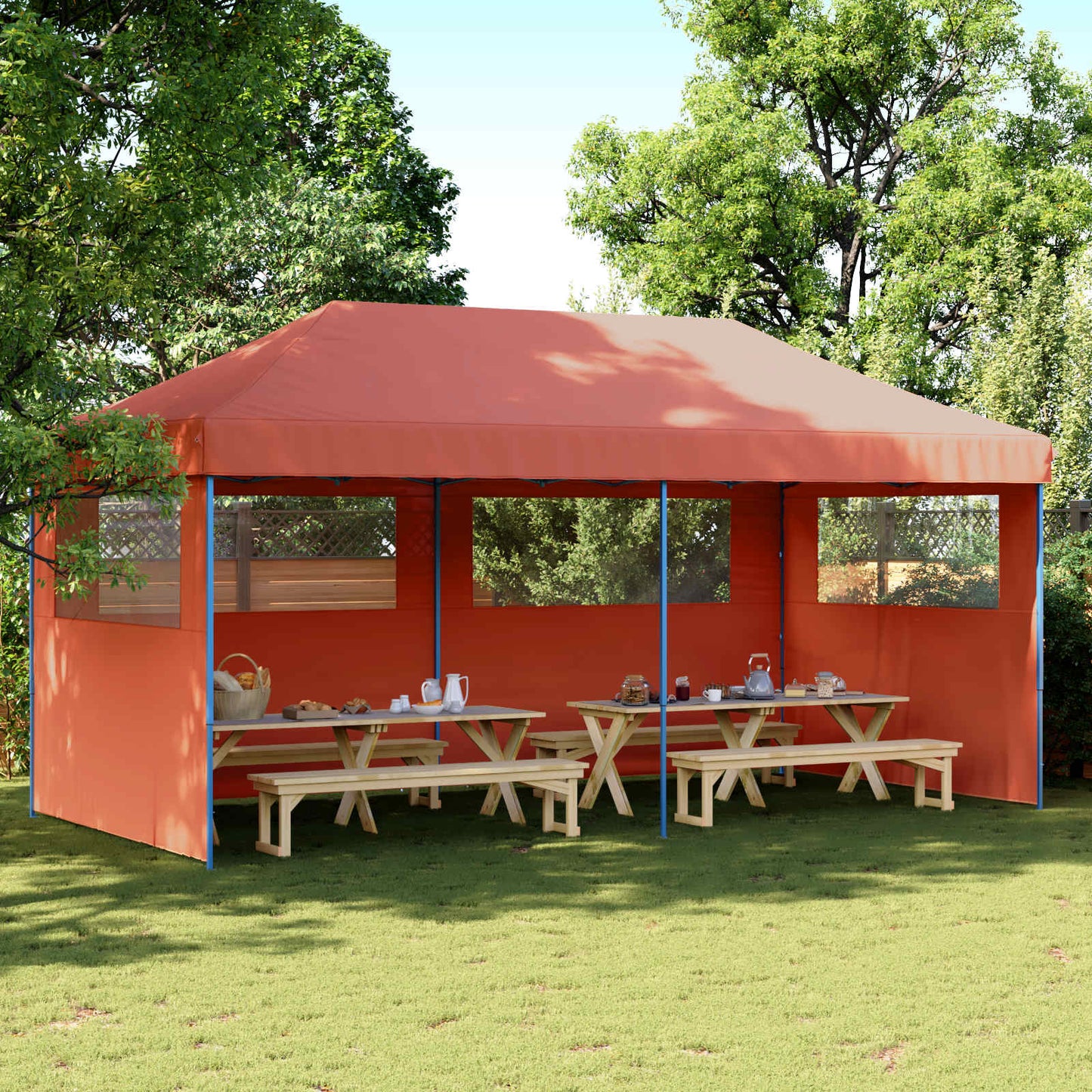 Party Tent 292 x 580 x 315 cm Terrakotta Oxford stof