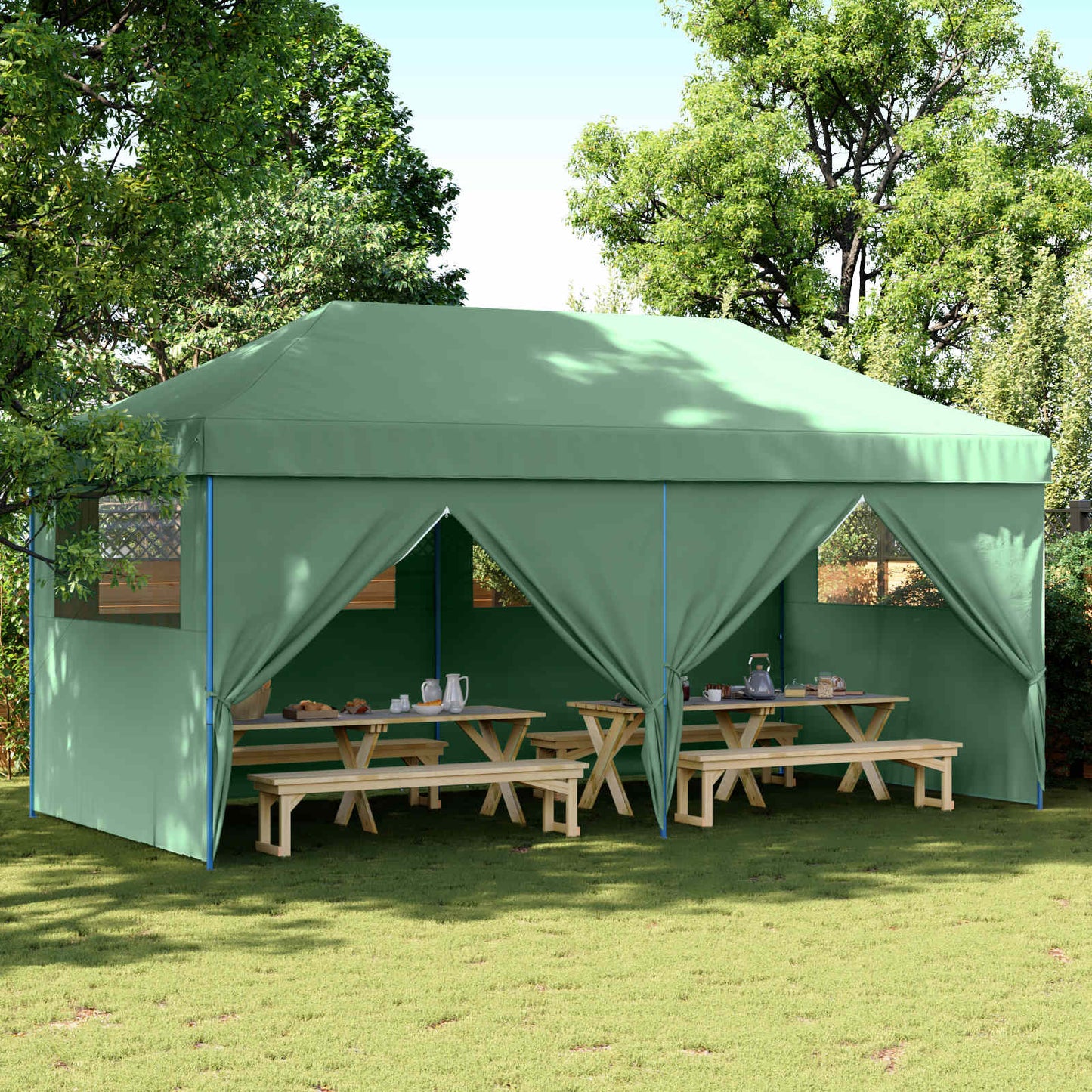 Party Tent 292 x 580 x 315 cm Grøn Oxford stof
