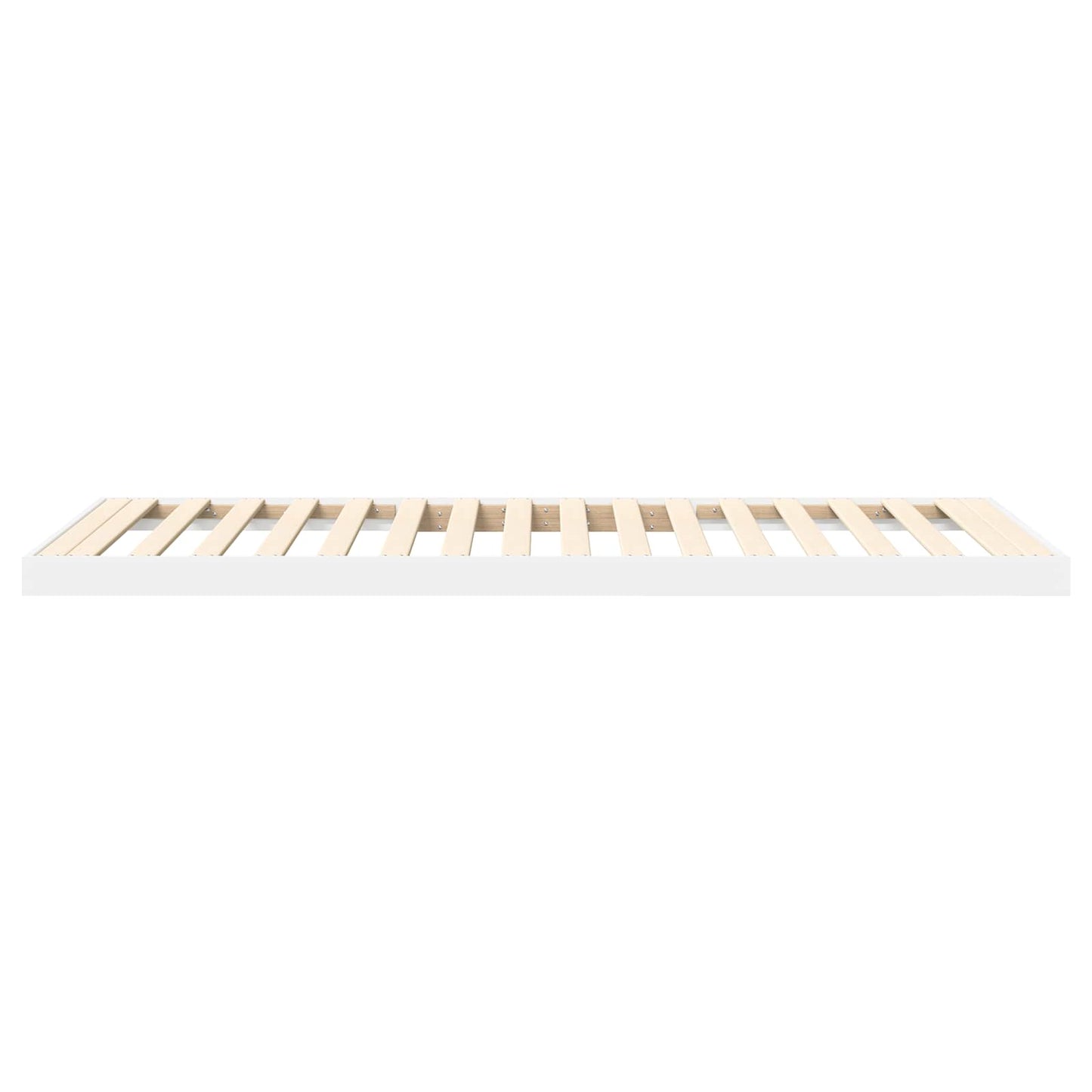 Gulv seng ramme Hvid 75 x 190 cm Konstrueret træ