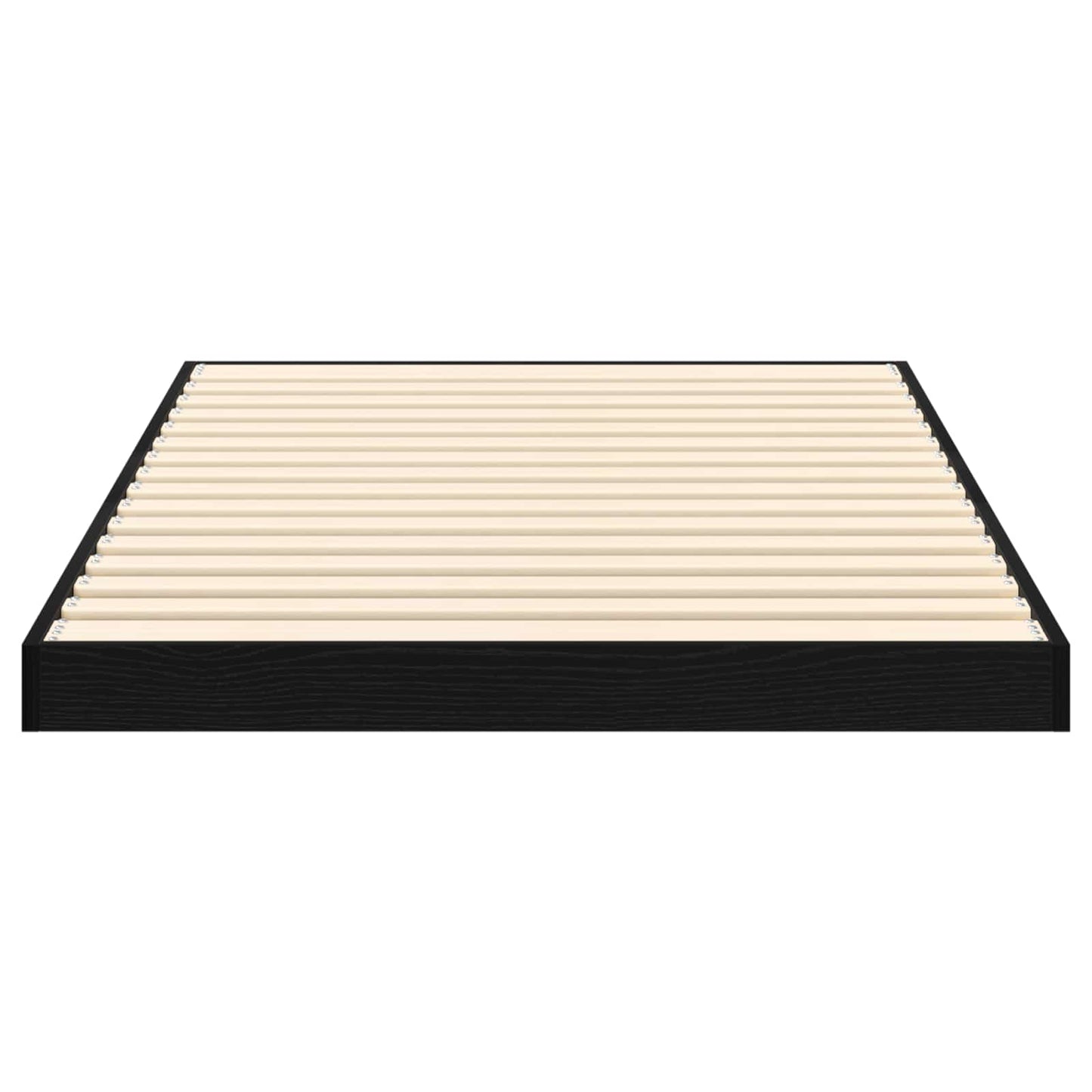 Gulv seng ramme Sort eg 75 x 190 cm Konstrueret træ