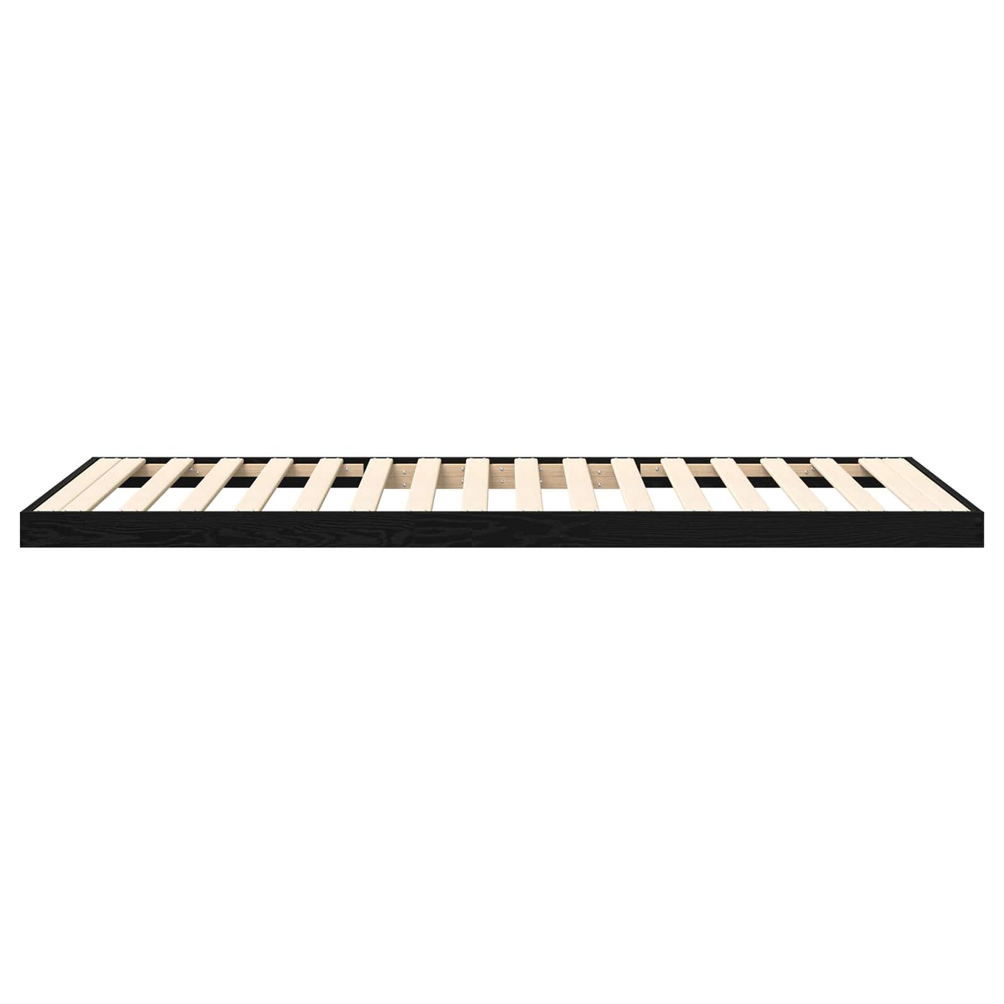 Gulv seng ramme Sort eg 75 x 190 cm Konstrueret træ