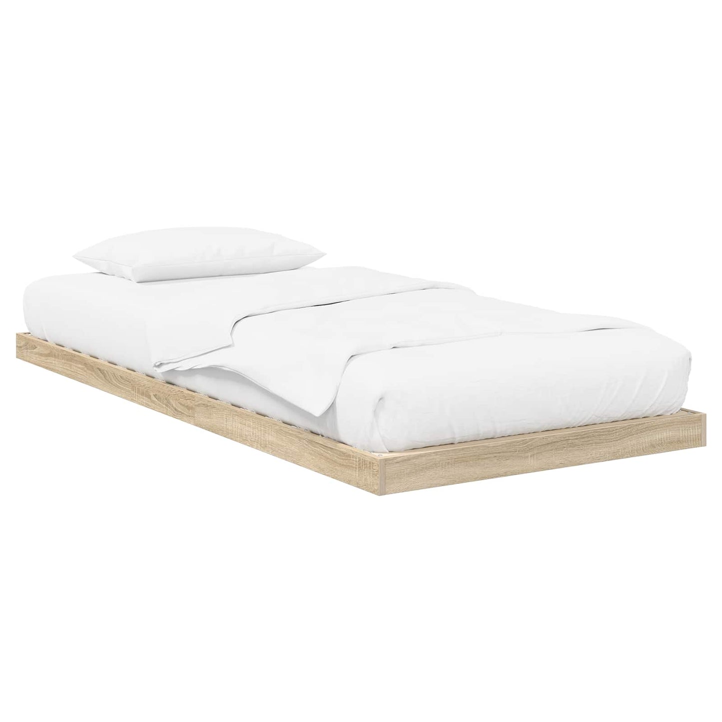 Gulv seng ramme Sonoma 75 x 190 cm Konstrueret træ