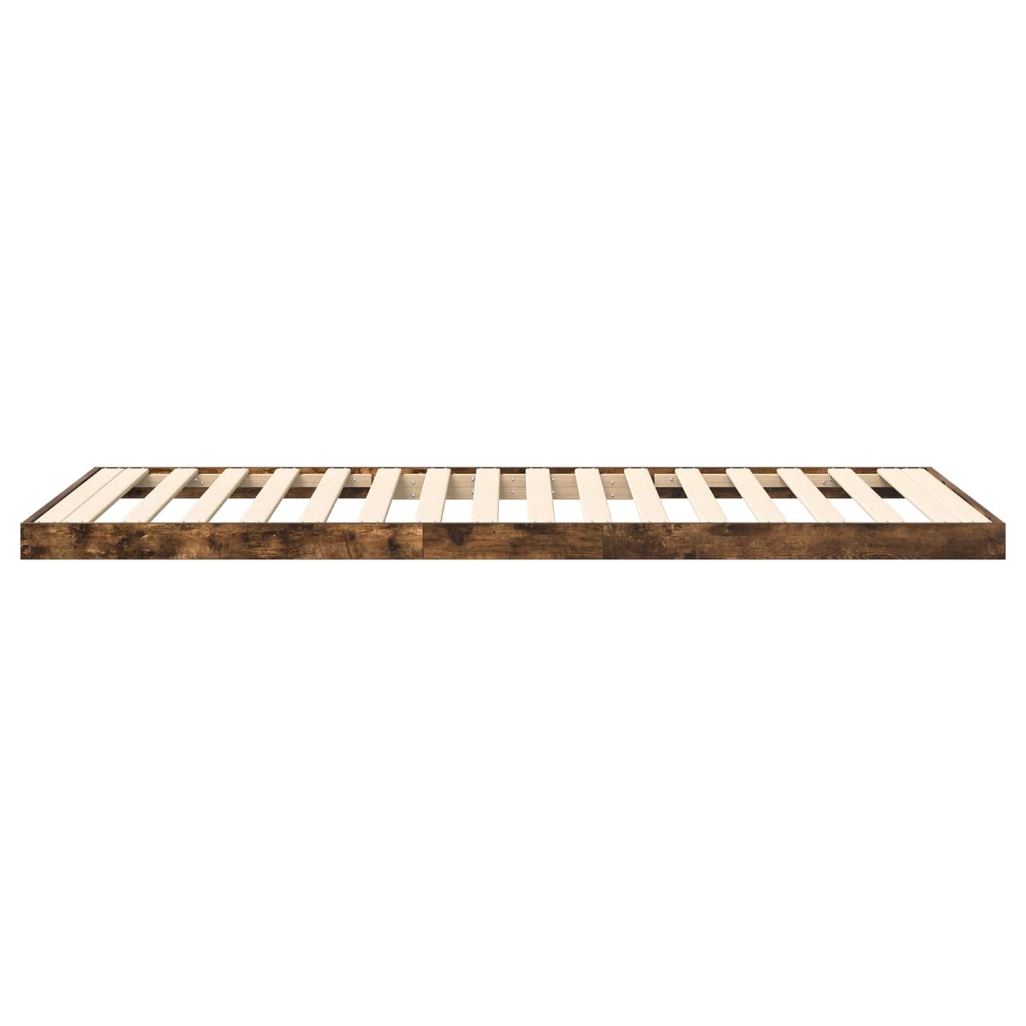Gulv seng ramme Røget eg 90 x 190 cm Konstrueret træ