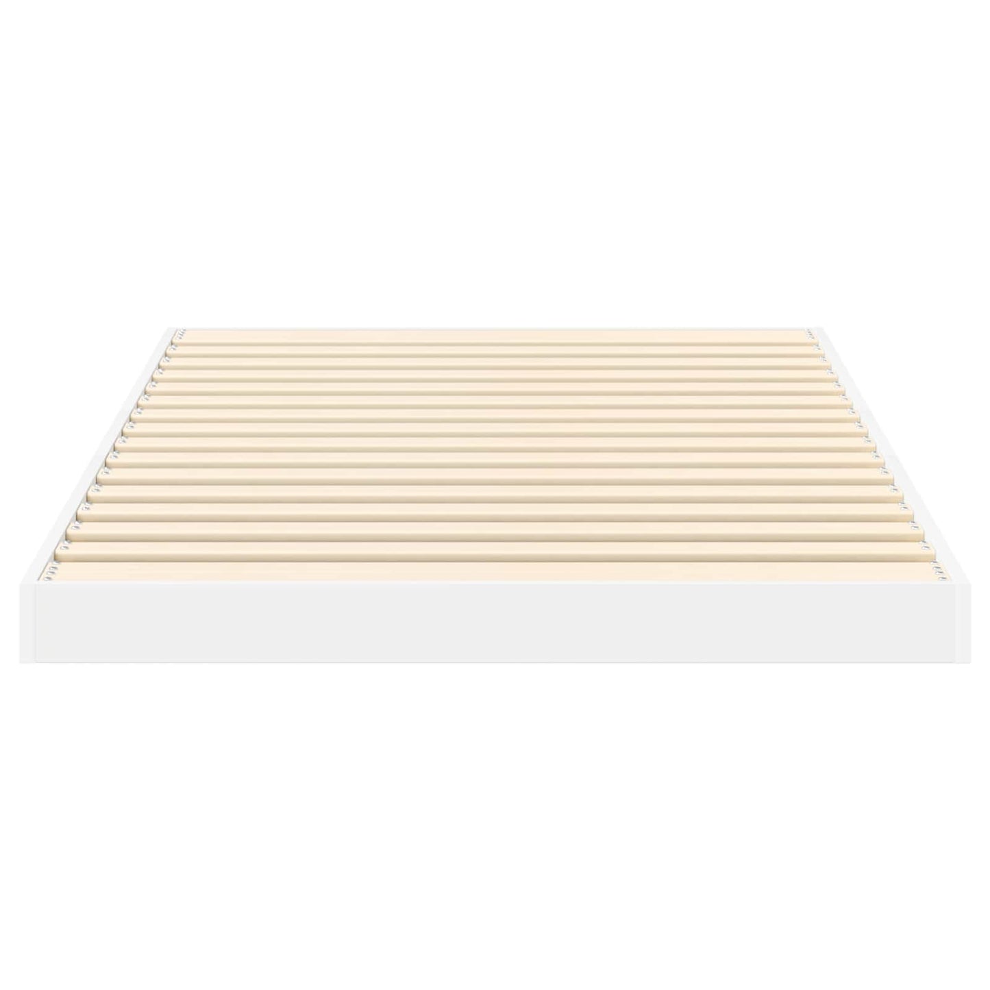 Gulv seng ramme Hvid 80 x 200 cm Konstrueret træ