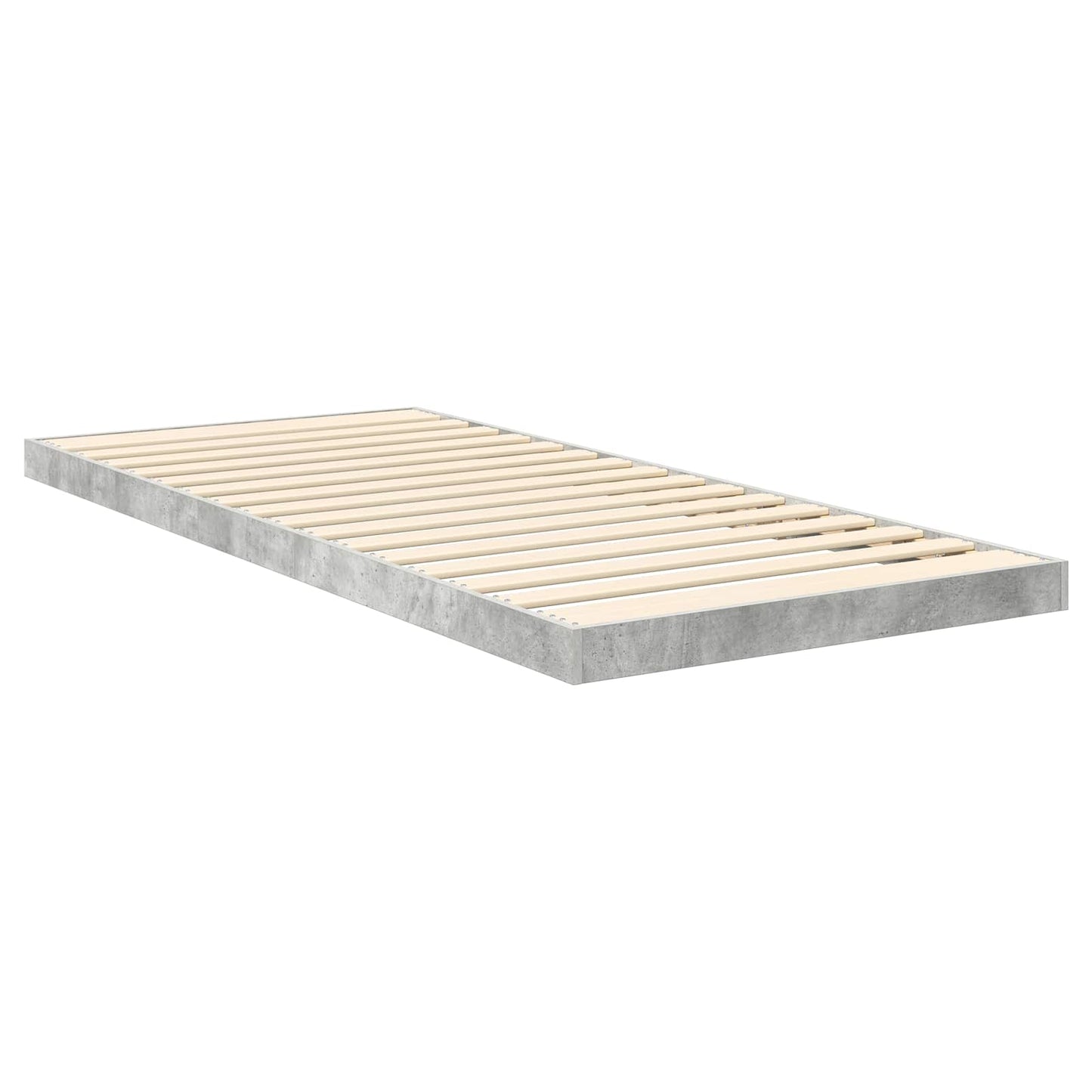 Gulv seng ramme Beton Grå 80 x 200 cm Konstrueret træ
