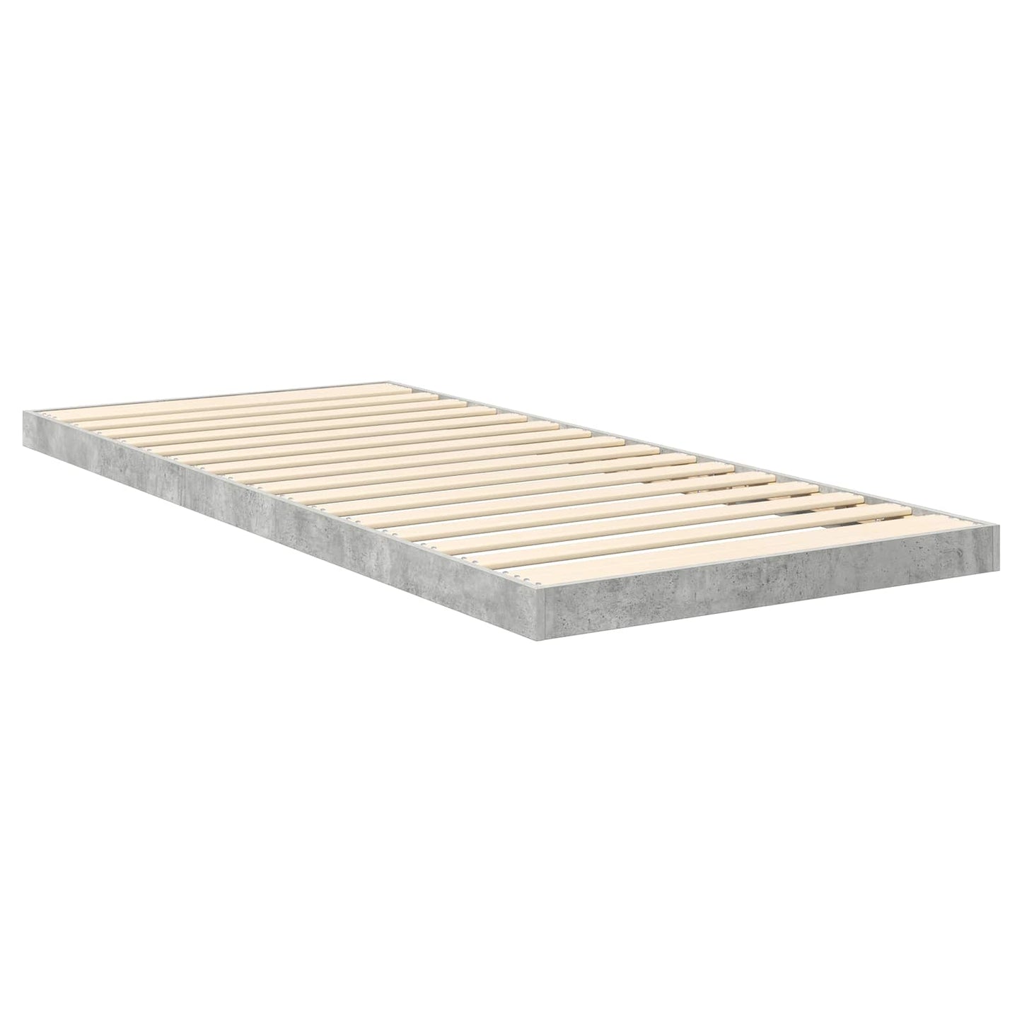 Gulv seng ramme Beton Grå 100 x 200 cm Konstrueret træ