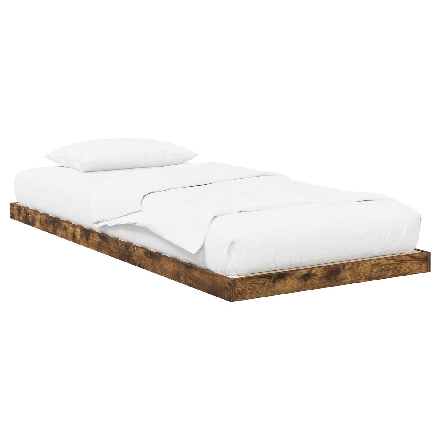 Gulv seng ramme Røget eg 100 x 200 cm Konstrueret træ