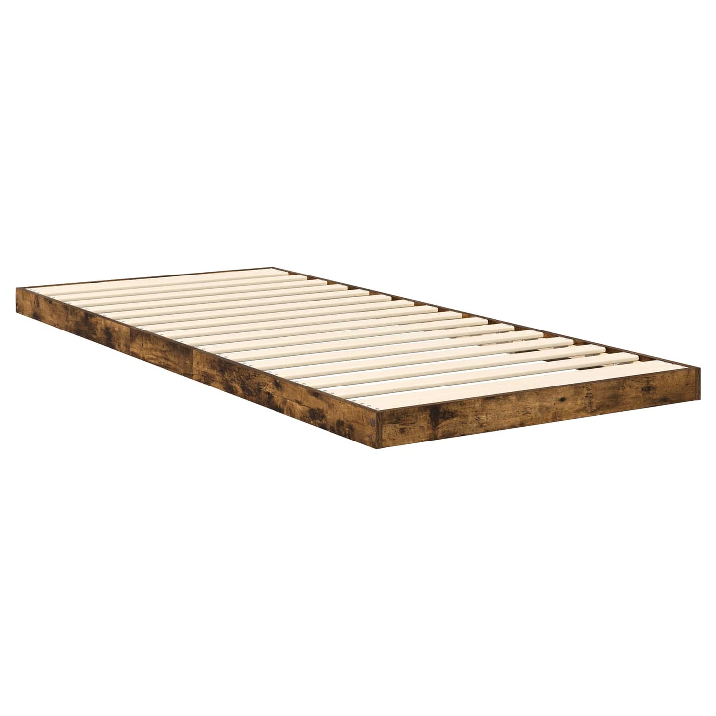 Gulv seng ramme Røget eg 100 x 200 cm Konstrueret træ
