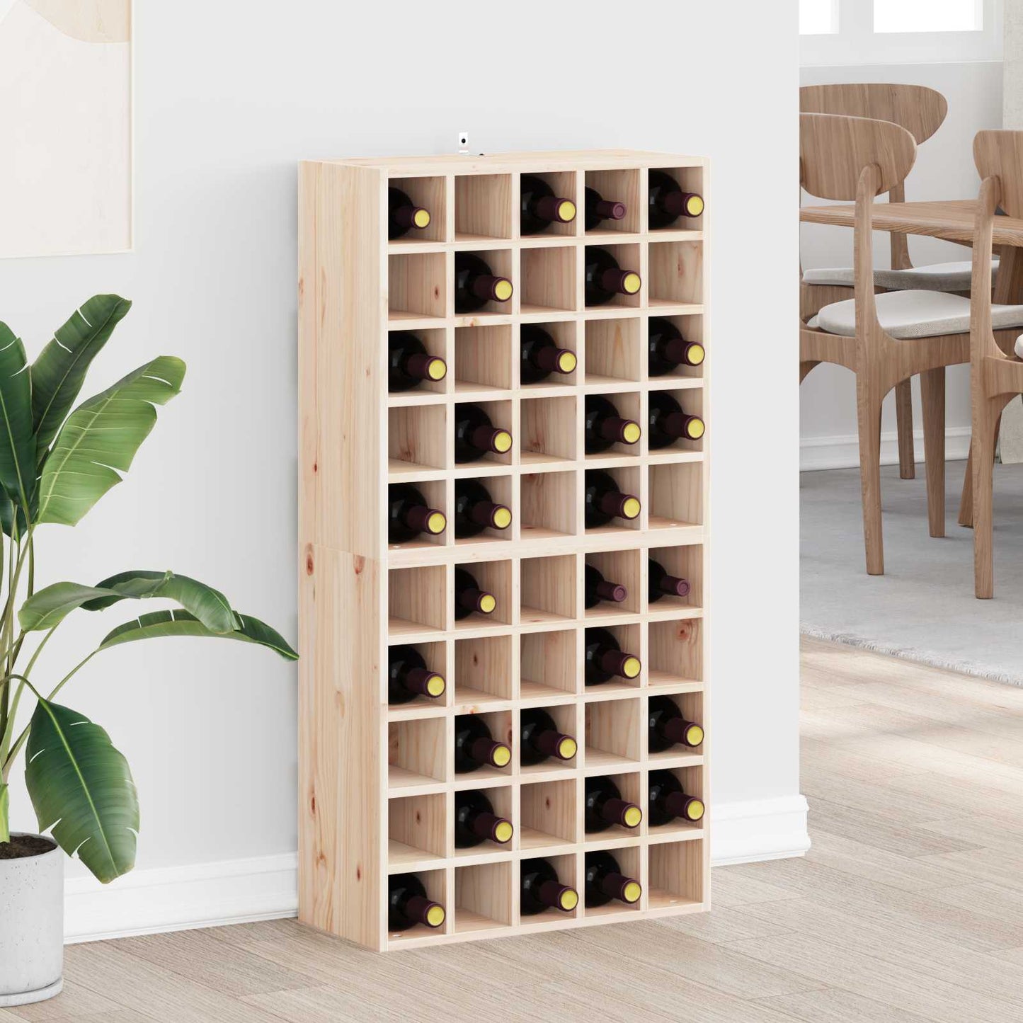 Vinfad 2 pcs Naturfarvet 56 x 25 x 56 cm Massiv fyrretræ