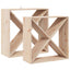 Vinfad 2 pcs Naturfarvet 62 x 25 x 62 cm Massiv fyrretræ