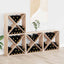 Vinfad 4 pcs Naturfarvet 62 x 25 x 62 cm Massiv fyrretræ