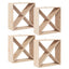 Vinfad 4 pcs Naturfarvet 62 x 25 x 62 cm Massiv fyrretræ