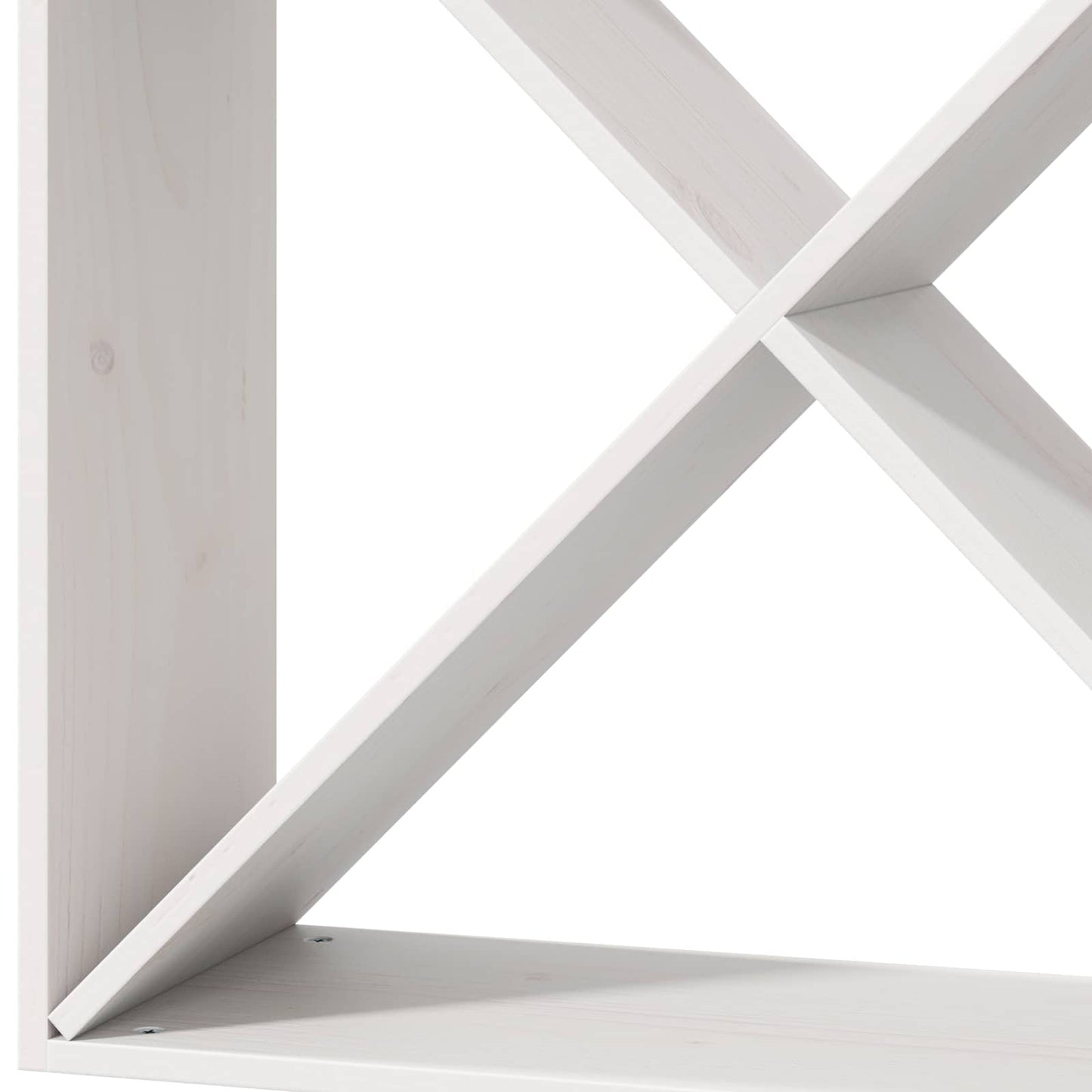 Vinfad 4 pcs Hvid 62 x 25 x 62 cm Massiv fyrretræ