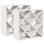 Vinfad 2 pcs Hvid 62 x 25 x 62 cm Massiv fyrretræ