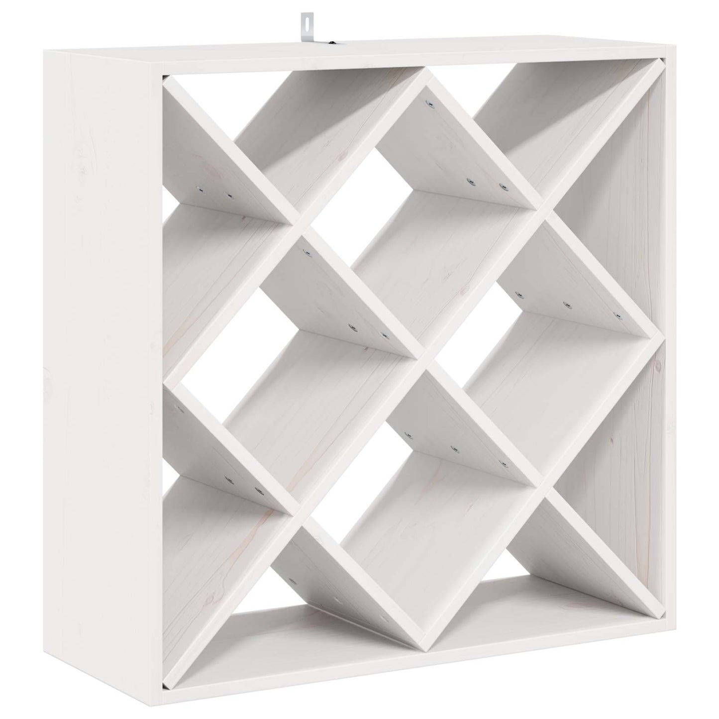 Vinfad 2 pcs Hvid 62 x 25 x 62 cm Massiv fyrretræ