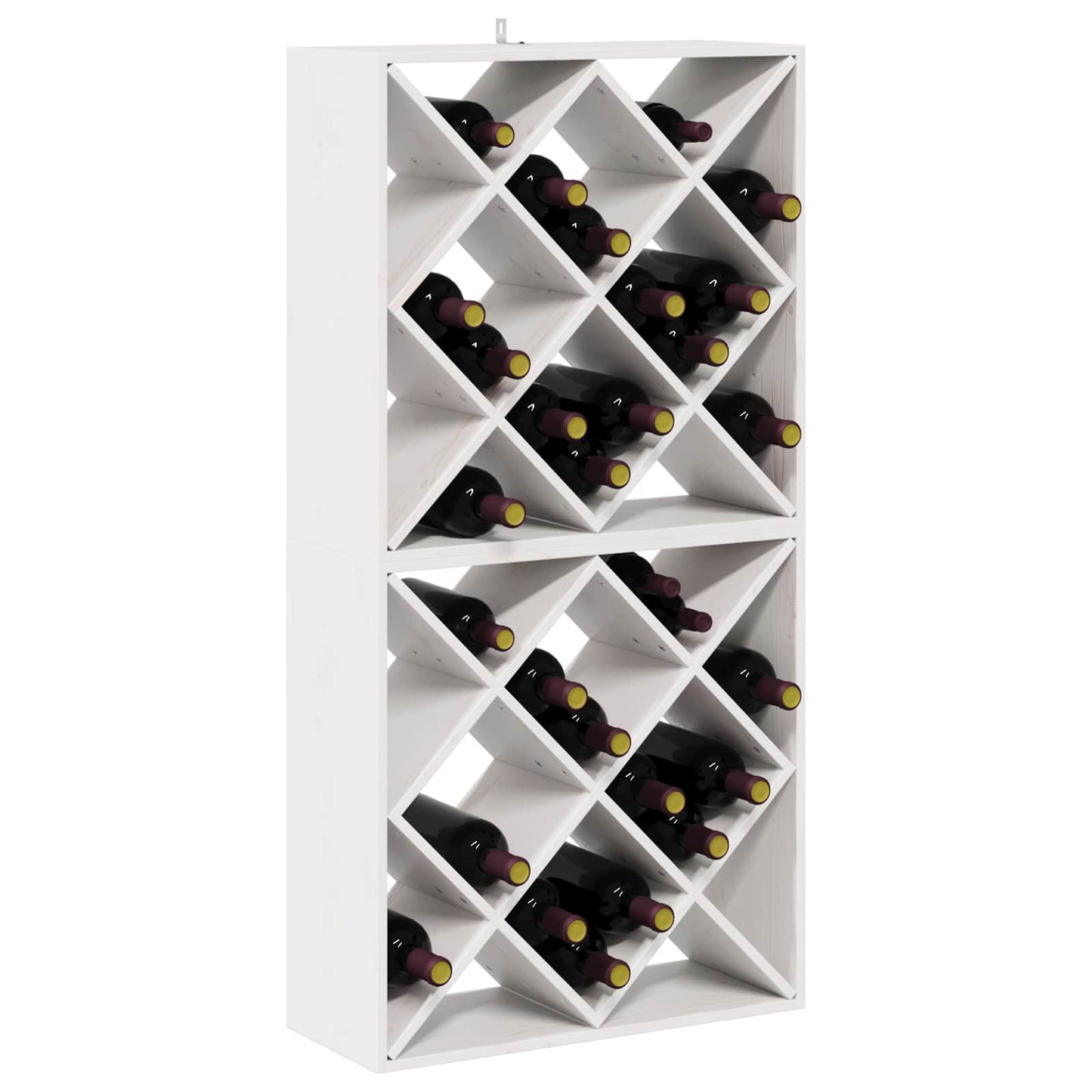 Vinfad 2 pcs Hvid 62 x 25 x 62 cm Massiv fyrretræ