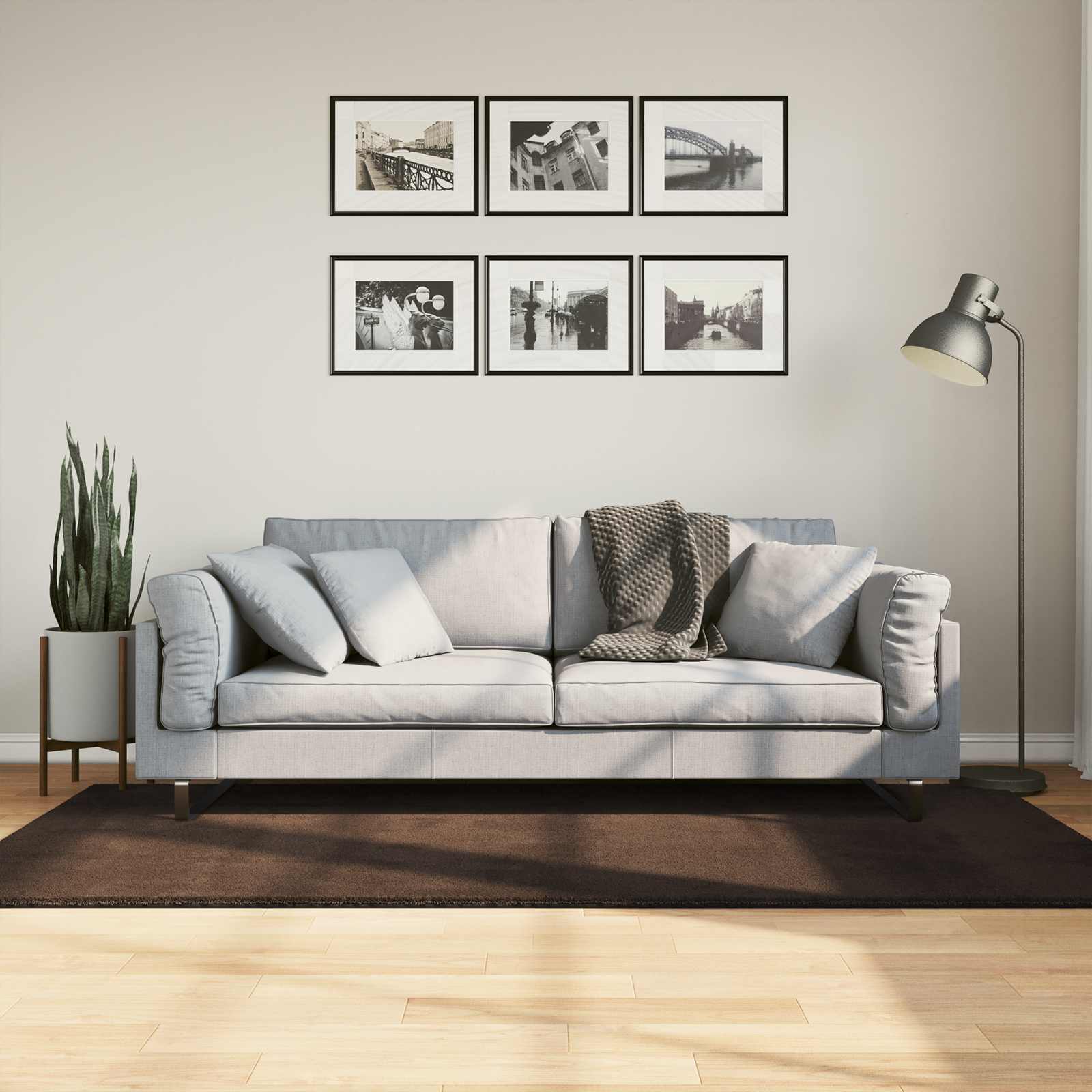 Medium luv blød og vaskbar tæppe HUARTE Brun 200 x 100 cm billede