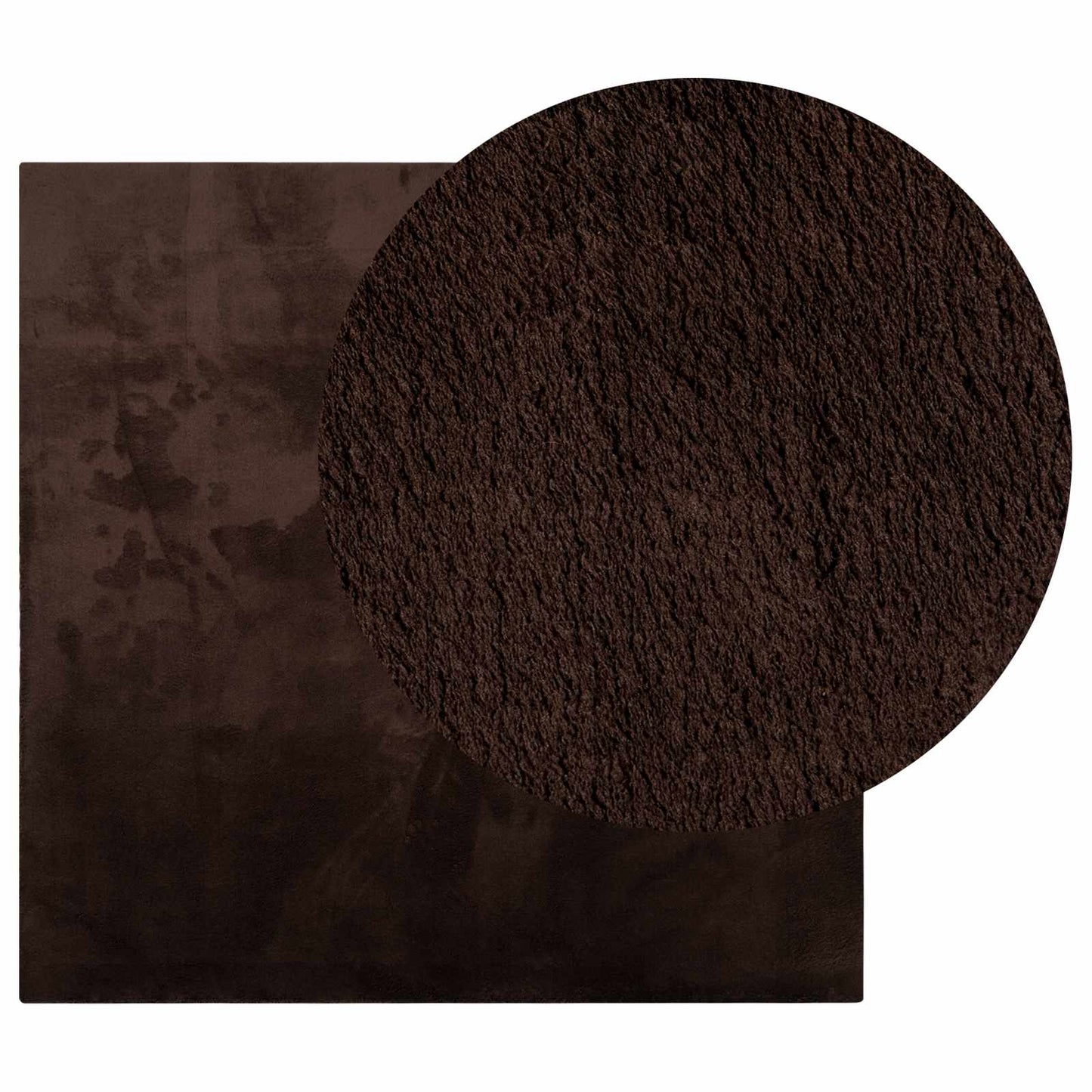 Medium luv blød og vaskbar tæppe HUARTE Brun 120 x 120 cm
